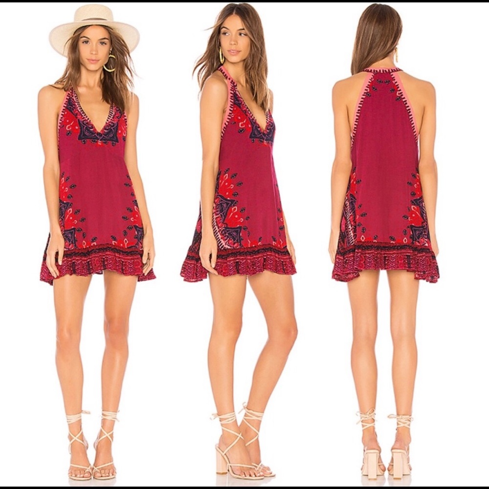 FREE PEOPLE floral Steal the Sun tunic